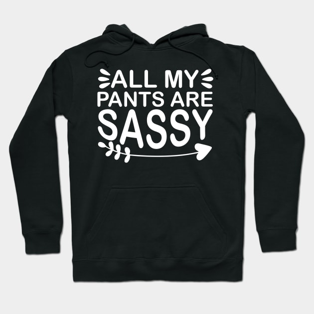 All My Pants Are Sassy - Sassy Sarcasm Sarcastic Hoodie by fromherotozero